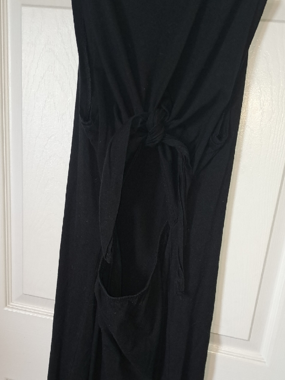 GAP Black Sleeveless Midi Tank Dress - Classic Scoop Neck With Open Back Detail - Picture 7 of 7